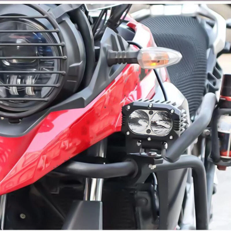 Motorcycle Spotlight Headlight Fog Light Floodlight LED Auxiliary Lamp White - Image 4 of 4