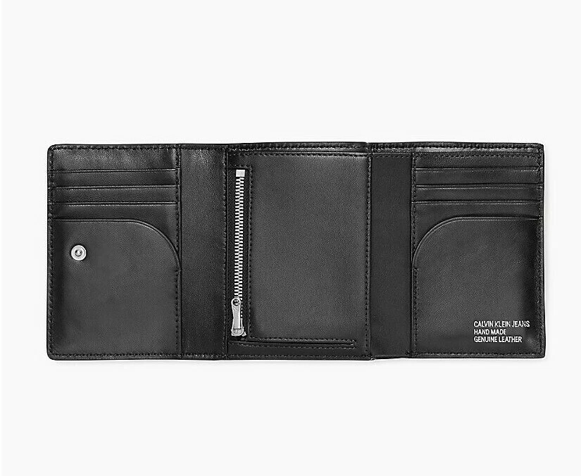 Cartera Calvin Klein Colección Limitada Cuero Mediana Triple Negra Foto 2 de 4