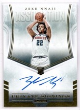 Zeke Nnaji 2020-21 Panini Noir Basketball Private Signings Gold #06/10
