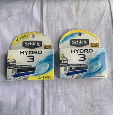 LOT OF 2 - SCHICK HYDRO 3 RAZOR CARTRIDGES =9 CARTRIDGES TOTAL