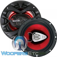 Boss Ch6530 6.5 150w 3-way Coaxial Car Audio 4-ohm Red Speakers Pair Boss Ch6530 6.5 150w 3-way Coaxial Car Audio 4-ohm Red Speakers Pair