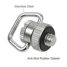 Camera 1/4" Screw Mount 360 D-Ring Strap Adapter Stainless Steel f/ All DSLR SLR