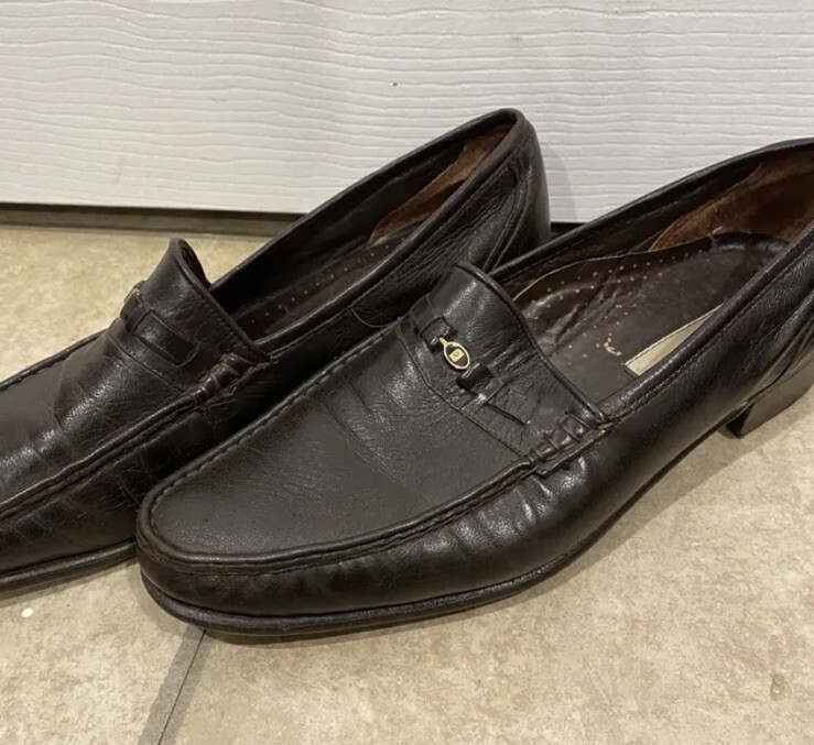 Vintage Footjoy Brown Leather Horse Bit FJ Logo Dress Loafer  display picture 3