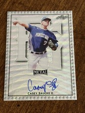 CASEY SAUCKE 2020 LEAF PERFECT GAME WAVE AUTOGRAPH #6/12 Virginia Cavaliers