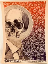 Graveyard Swedish Rock Band Promo Poster  ~ Skull ~  Limited Edition ~ 68/100