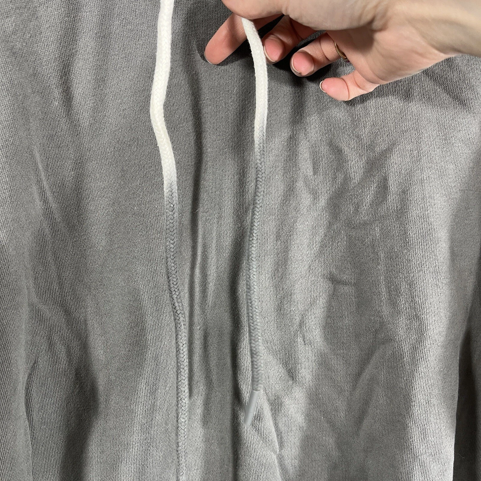 VETEMENTS Felpa con cappuccio pullover collo finto grigio Peace Love World donna piccola