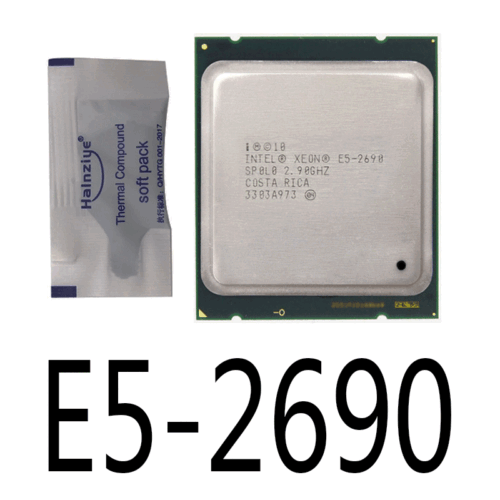 Processeur processeur Intel Xeon E5-2690 8 cœurs 2,90 GHz 20 Mo 16 threads 135 W LGA 2011  - Photo 1/1