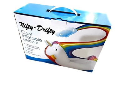 Giant Inflatable Unicorn Swim Pool Beach Nifty-Drifty Huge 8 ft Unicorn Float