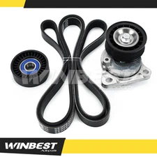 Serpentine Drive Belt Component Kit for 07-11 Ford Focus Transit Connect 2.0L