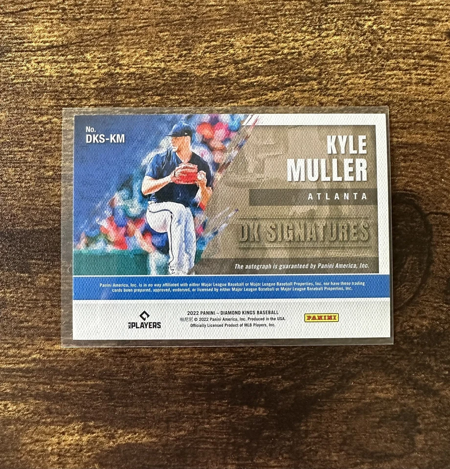 2022 Kyle Muller Signed DK Rookie Autograph Atlanta Braves Athletics Oakland - Image 2 of 2