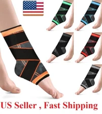 Ankle Support Brace Compression Adjustable Heel Stabilizer Foot Protector Strap