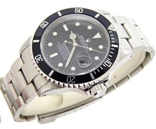 Rolex Submariner Date Mens Stainless Steel Sub Watch Black Dial Bezel SEL 16610