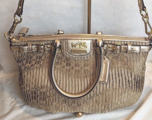 Coach 18885 Madison Gathered Signature Sophia Bag Ebay Coach Madison Gathered 2way Shoulder Bag Hand Purse Tote Satchel 18885