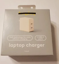Heyday 60w USB-C Charger 2-Port GaN PD 3.0 Laptop Phone iPad Charger. New Sealed