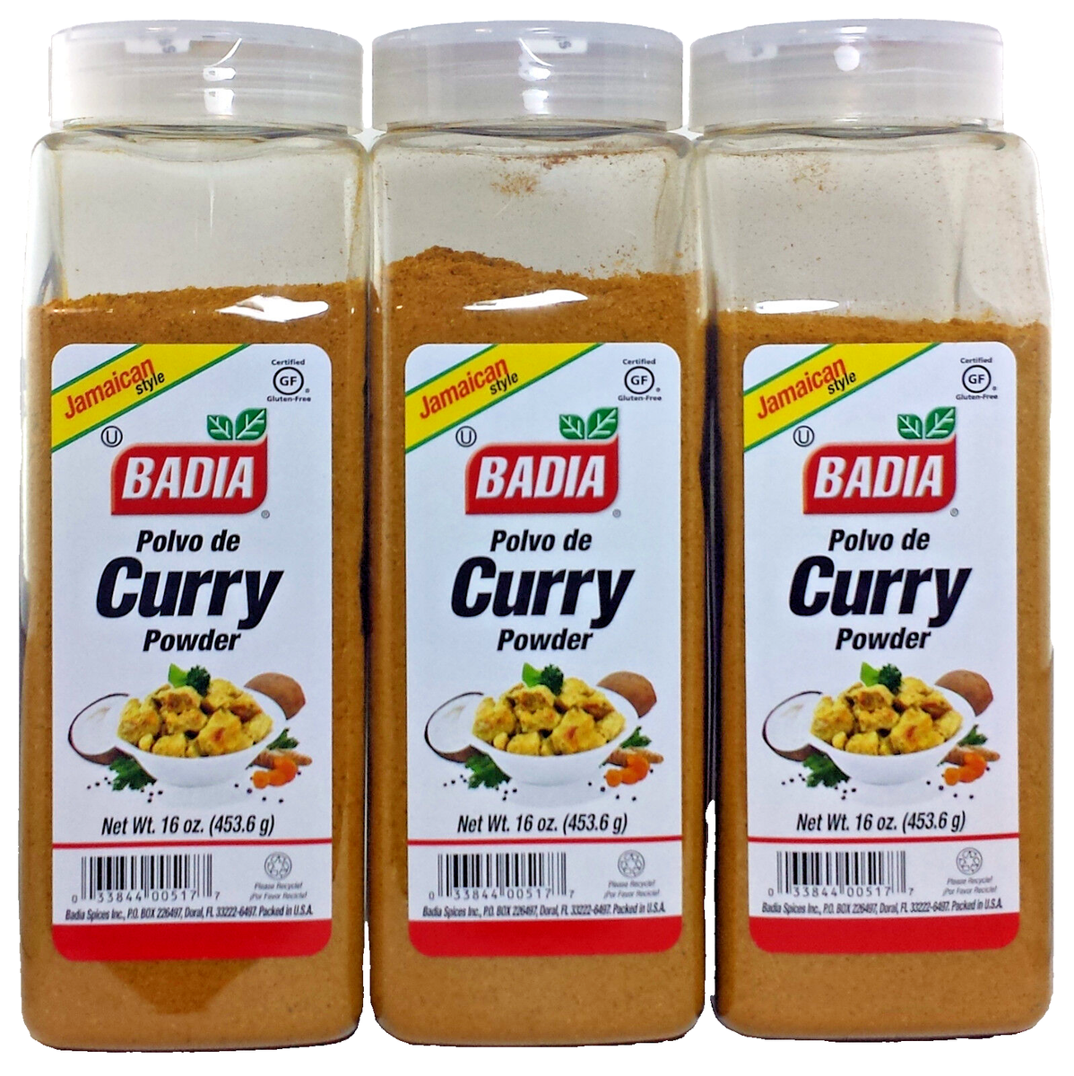 Badia Hot Curry Powder Jamaican 16oz ea pack