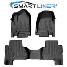 SMARTLINER Custom Fit Floor Mats 2 Row Liner Set 2015-2020 Cadillac Escalade ESV