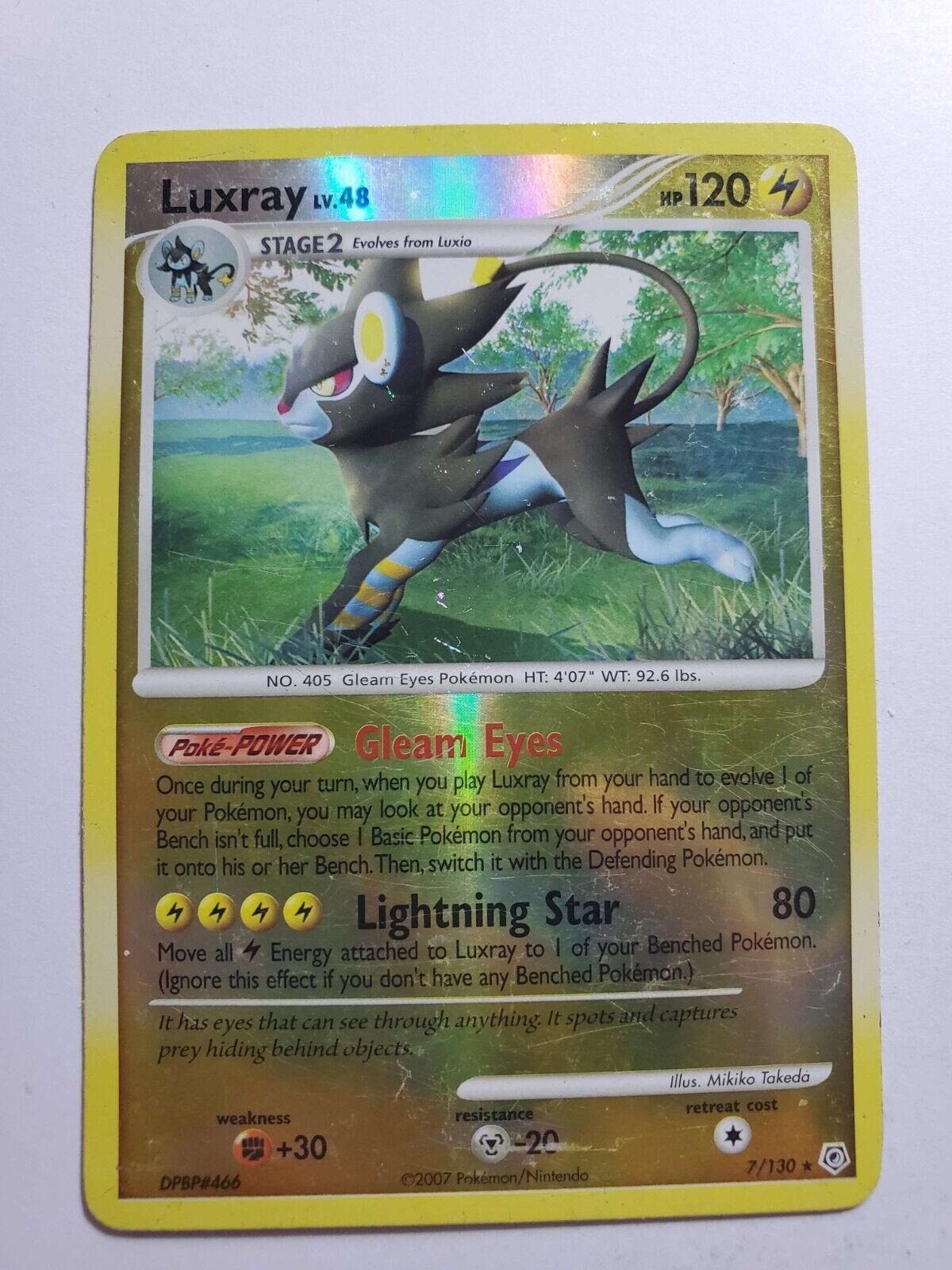 Pokemon TCG - Luxray Diamond & Pearl Holographic w/Swirl Card 7/130 - –  Pfaltzcraftsmore