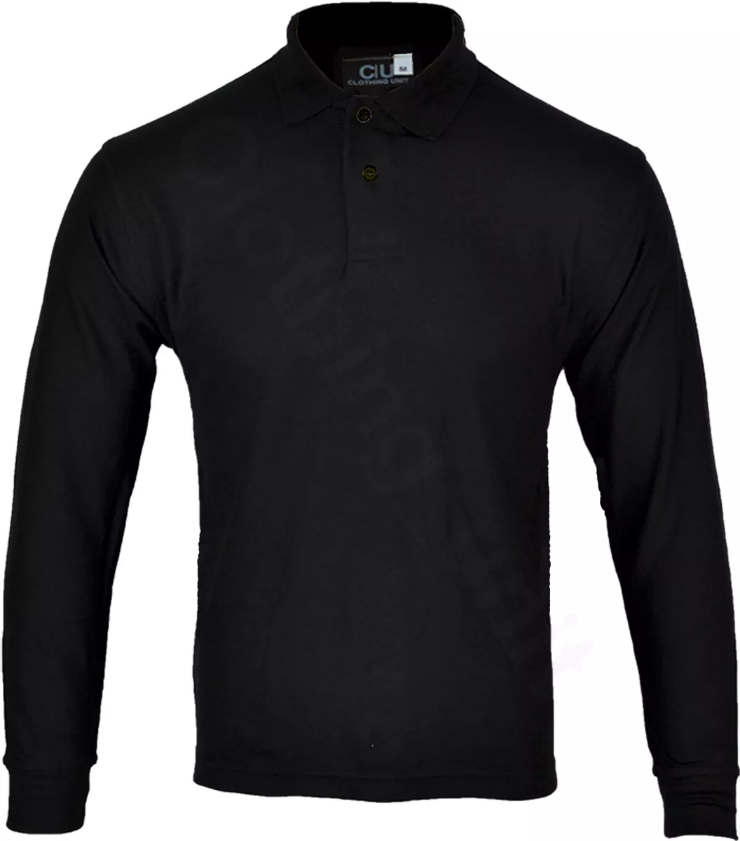 Louis Vuitton Black Cotton Pique Long Sleeve Polo T-Shirt L