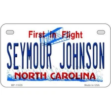 Seymour Johnson North Carolina Novelty Metal Motorcycle Plate MP-11835