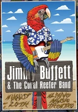 Jimmy Buffett  Final 2022 Show Wisconsin poster Jefferson Wood Parrot Head  Rare