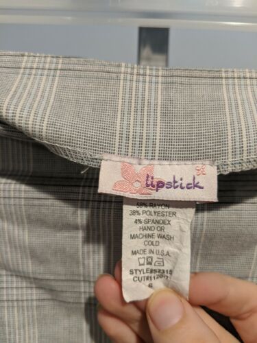 Lipstick Gray Pinstripe Flared Skirt size S - Picture 3 of 4