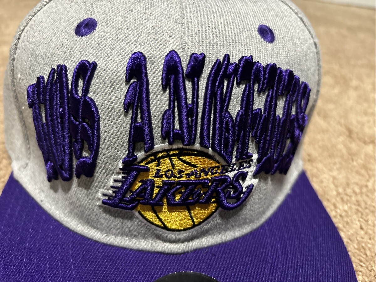 Los Angeles Lakers キャップ 紫 ULTRA GAME Los Angeles Lakers Ultra Game NBA Snapback Cap Heather Gray Purple