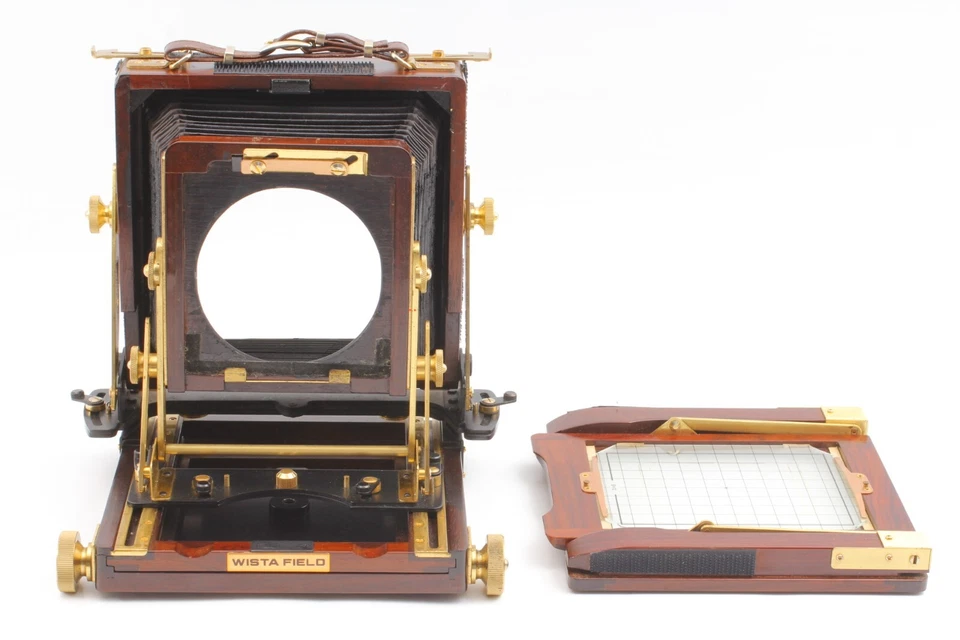 Bellows Repaired 【Exc+5 w/ Holder】 Wista Field 45DX Rose Wood 4x5 Film Camera - Image 4 of 4