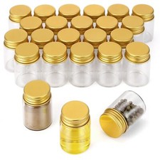 24 Pack Small Glass Jars 1 Oz Glass Jars with Lid 30 ml Small Glass Bottles w...