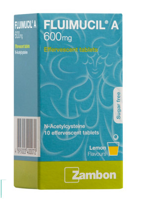 6 X Fluimucil A 600mg Effervescent Tablet 10s Clear Phlegm Relief & Fast Ship