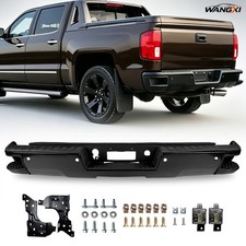 Rear Step Bumper For 2014-2018 Chevy Silverado Gmc Sierra 1500 Black W Hole