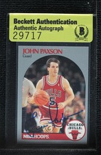 BAS 1990-91 NBA Hoops John Paxson #67 Authentic Auto 3c7