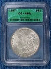 1887  $1  MORGAN SILVER DOLLAR  "PHILADELPHIA"  MS61 - great VAM appeal