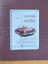 Mercedes Benz 190SL Blechschild Neu original Mercedes Merchandise Sammlerst&uuml;ck