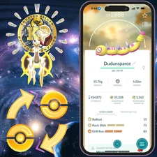 Pokémon PTC—TRADE GO — Shiny Dudunsparce (Three-Segment Form)  Lv 50 — Digital♻️