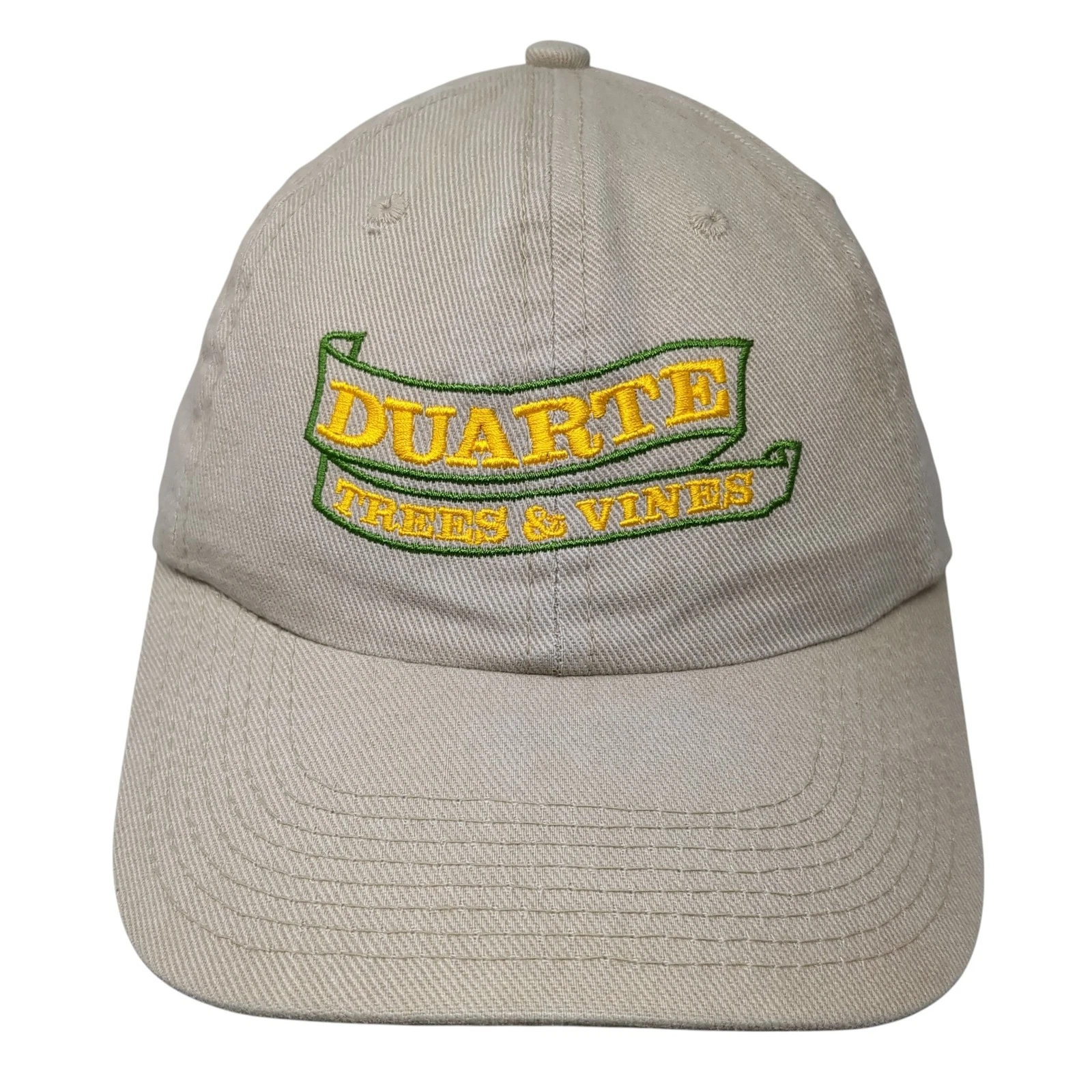 Duarte Trees & Vines Strapback Hat Beige One Size Solid Embroidered