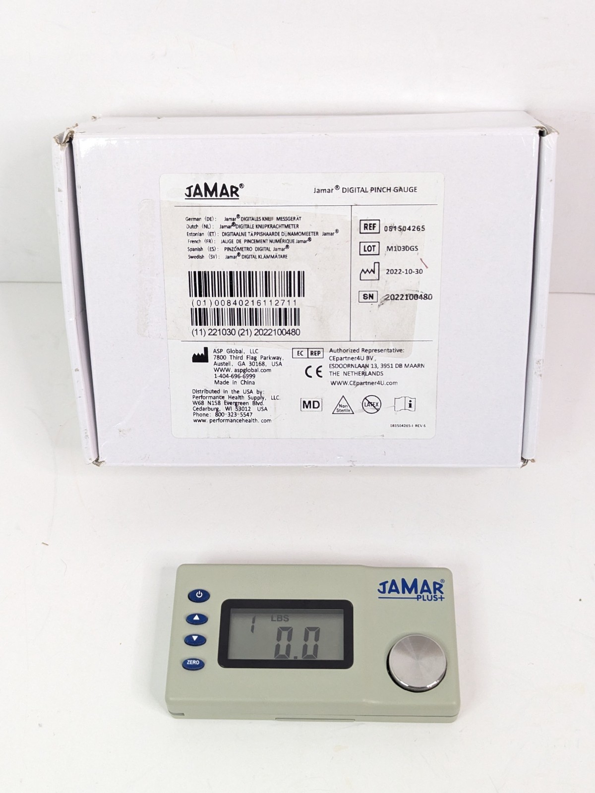 Jamar Plus Pinch Gauge LCD Display 081504265 Stores 99 Readings Netherlands New