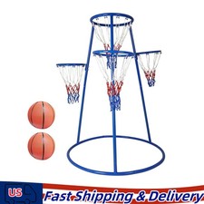 4 Hoop Basketball Set for Ages 3 , Toddler Basketball Hoop Indoor/Outdoor Play