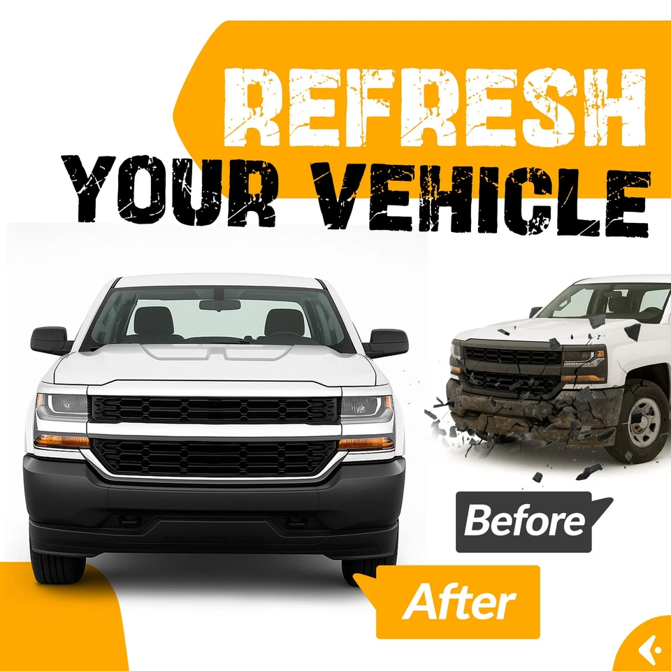 Barra frontal de cubierta de parachoques para Chevrolet Silverado 1500/1500 LD 2016-2019 2018 Foto 4 de 4