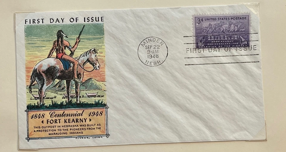1948 3c Ft. Kearny 100th Ann. Postage Stamp #970 First Day Covers (2) - Image 3 of 3