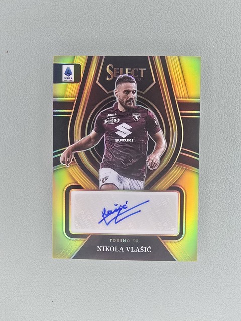 2022-23 Panini Select Serie A Nikola Vlasic Gold Prizm Auto /10 Torino Croatia
