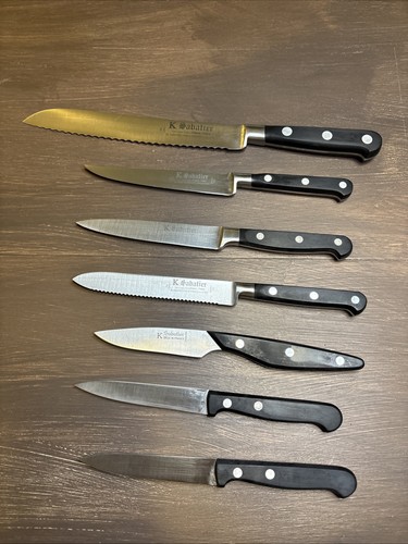 SABATIER K Set Knives Stainless Steel Blade FRANCE Vintage