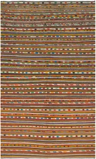 Vintage Hand Woven Traditional Kilim Rug 5'8" x 10'6" Oriental Wool Carpet