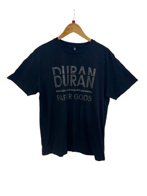 DURAN DURAN 2016 Paper Gods Tour Tee Black w/ Rhinestone Logo Size L Charity