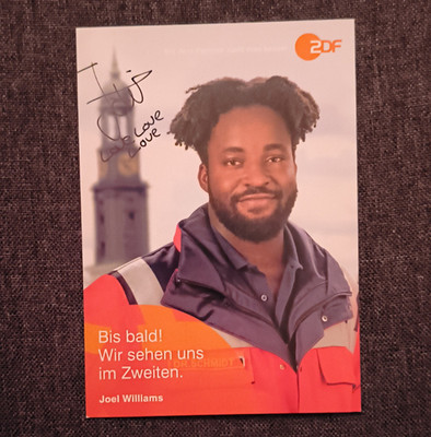 ZDF Autogrammkarte Joel Williams Notruf Hafenkante signiert Original
