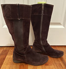 Women's Paul Green Abby Tall Boots Brown Suede w/ Side Zipper Top Buckle Sz 7 — photo 7