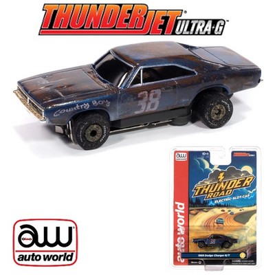 Auto World Thunderjet 1969 Dodge Charger (Dark Blue) HO Scale Slot Car