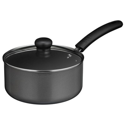 20 cm Aluminium Antihaft Schwarz Kochtopf mit Glas Perfekt für den täglichen Gebrauch