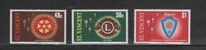 ST. VINCENT #532-534 1978 EMBLEMS MINT VF NH O.G