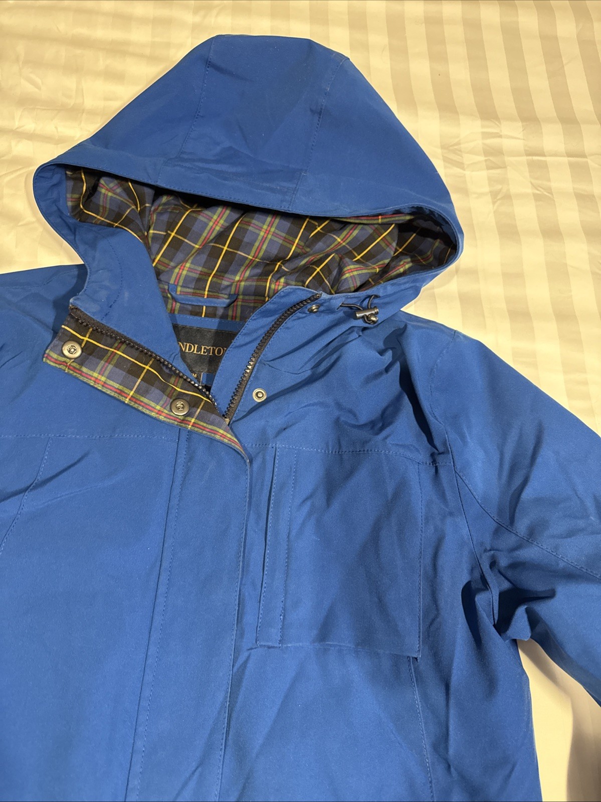 Women’s Pendleton Size Medium Blue Jacket Coat Ho… - image 4
