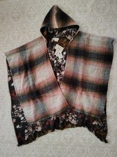 Treasure & Bond Nordstrom Hooded Cape Plaid F...